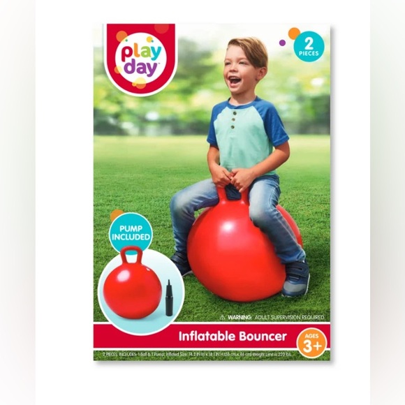 NEW Play Day Red Hopper, Outdoor Yard Games, Air Pump Included, Ages 3+ - Picture 1 of 7